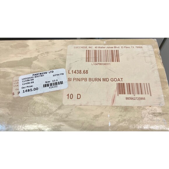 NIB LUCCHESE Classics Men's Sienna Pin Ostrich Medium Round Toe, Sz 10 D (Reg) - Picture 4 of 12